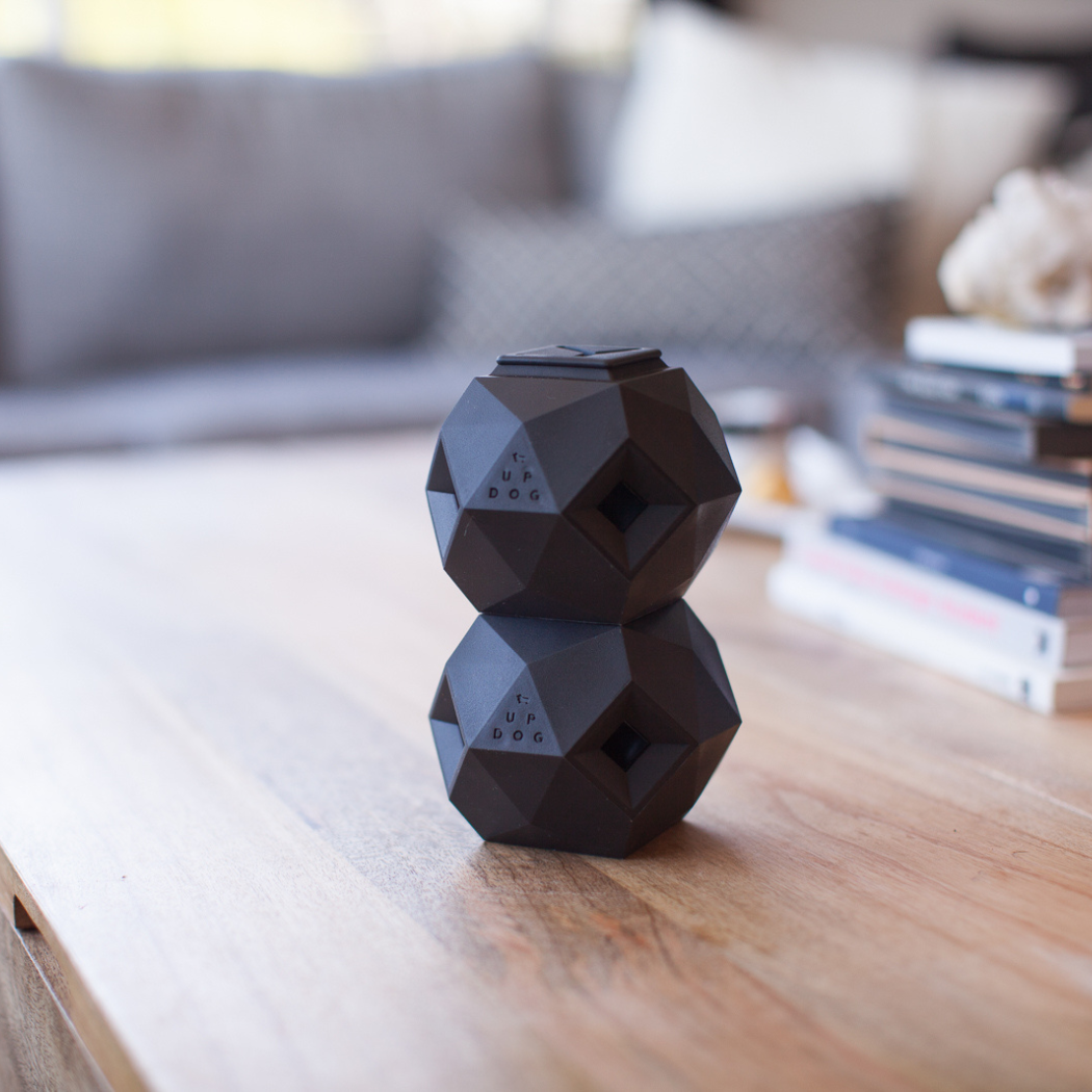 Modern dog treat dispenser – The Odin puzzle toy By: Up Dog Shop
