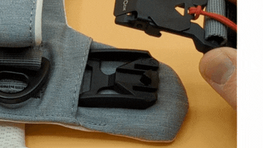 Close up quick-release buckles for easy dog walking dog harness by Up Dog Shop